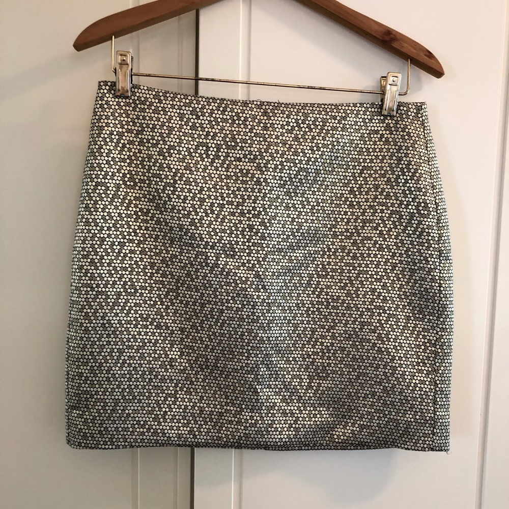 Banana Republic metallic jacquard skirt - 6 - EUC!